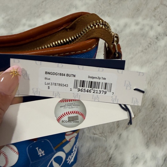 Dooney & Bourke Dodgers Blue and Brown Tote - Picture 9 of 9